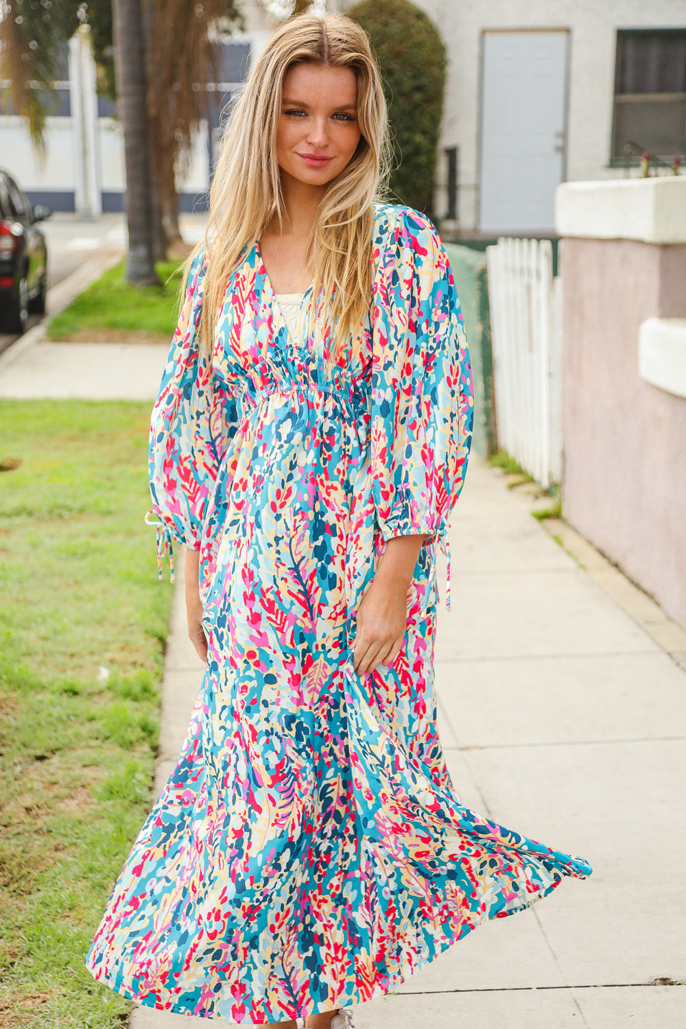 Vintage Beauty Floral Midi Dress  Joy & Country