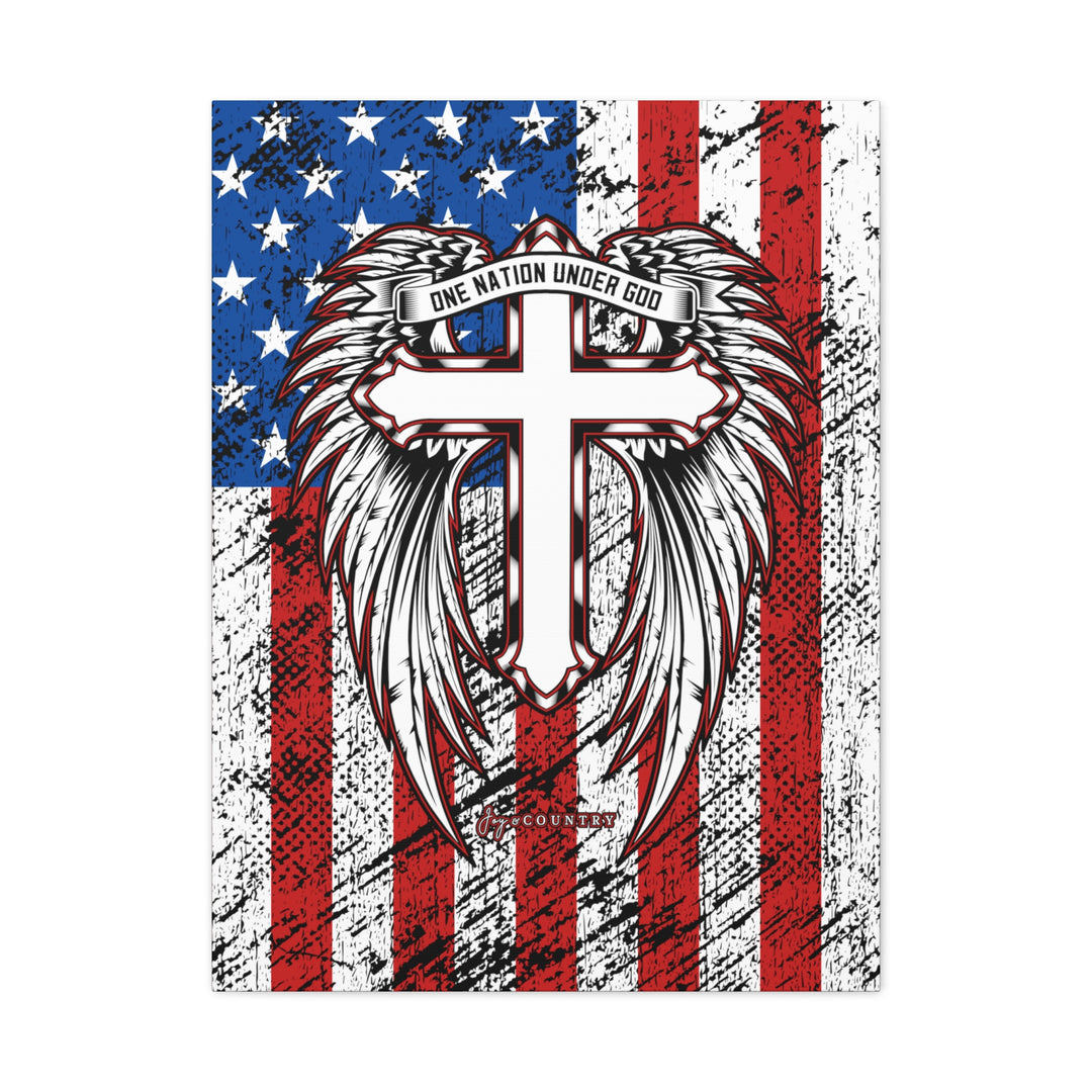 One Nation Under God - Stretched, 1.25" Canvas