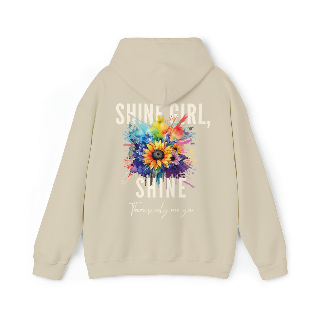 Shine Girl, Shine - There's Only One You - Back Print - Unisex Hoodie Sweatshirt