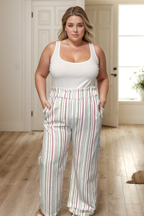 Chill In Style - Striped Culotte Pants