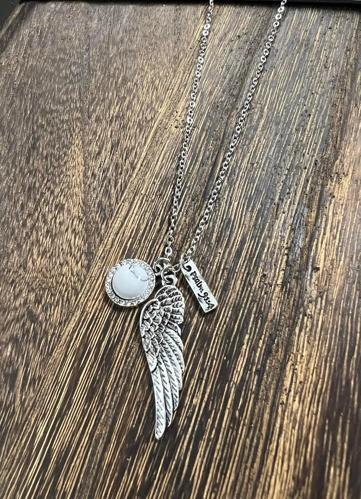 Psalm 91 Under His Feathers Stainless Steel Necklace Necklaces Joy & Country
