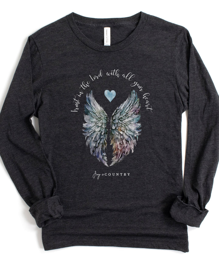 Trust In The Lord With All Your Heart - Unisex Long-Sleeve Tee