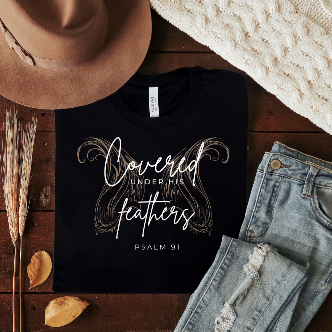 Covered Under His Feathers Psalm 91 - Unisex Crew-Neck Tee - Joy & Country