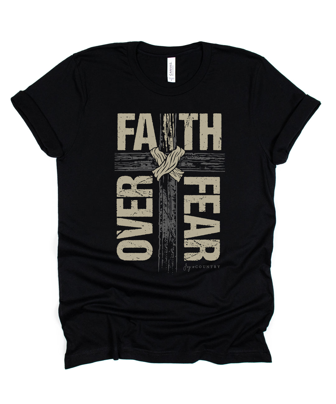 Faith Over Fear - Unisex Crew-Neck Tee - Joy & Country