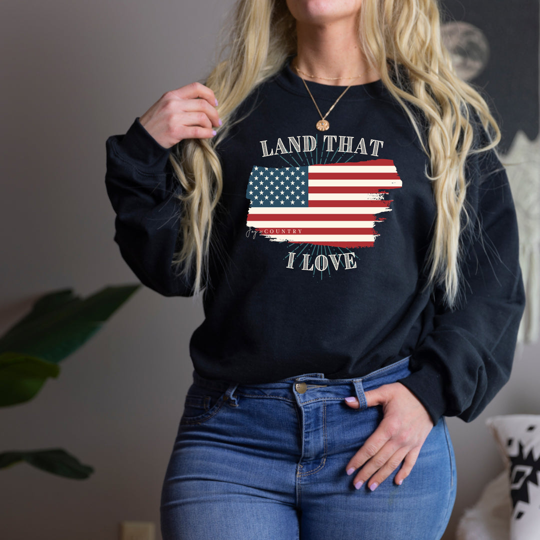 Land That I Love - Unisex Crew-Neck Sweatshirt - Joy & Country