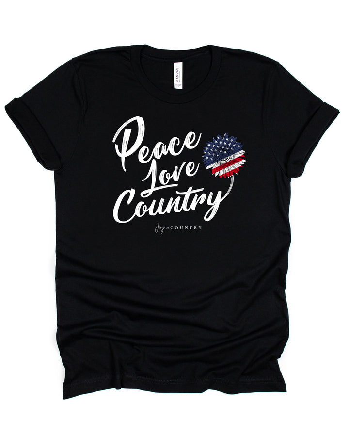 Peace Love & Country - Unisex Crew-Neck Tee - Joy & Country
