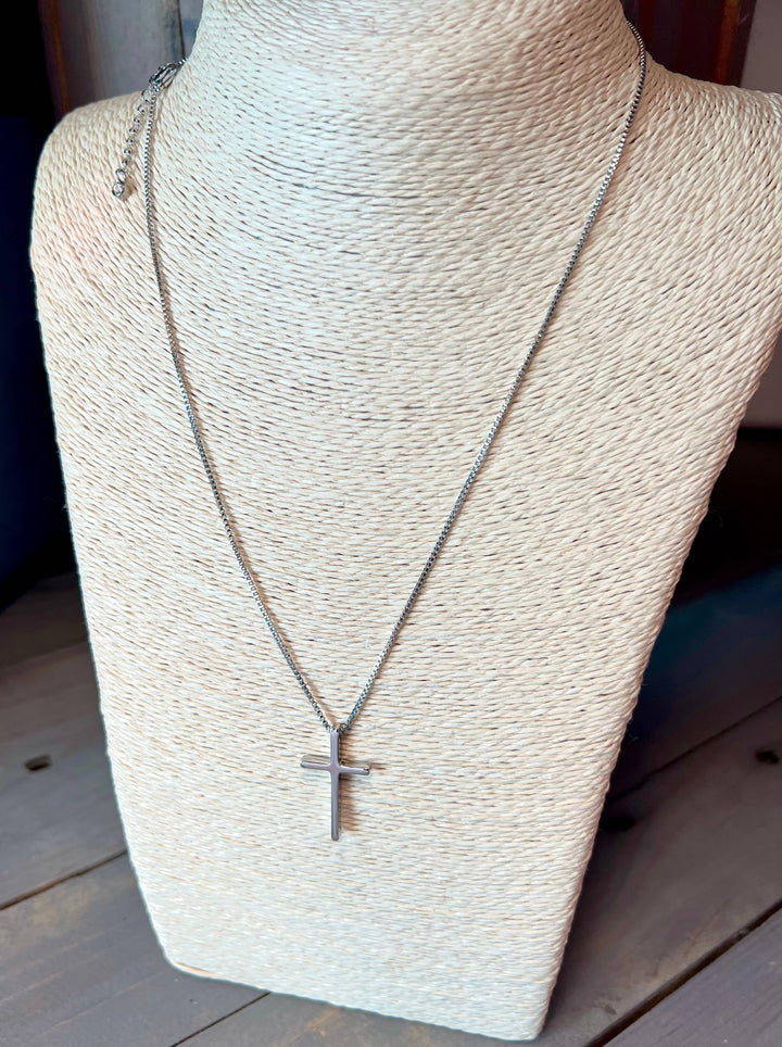 Grace Upon Grace - Stainless Steel Cross Necklace