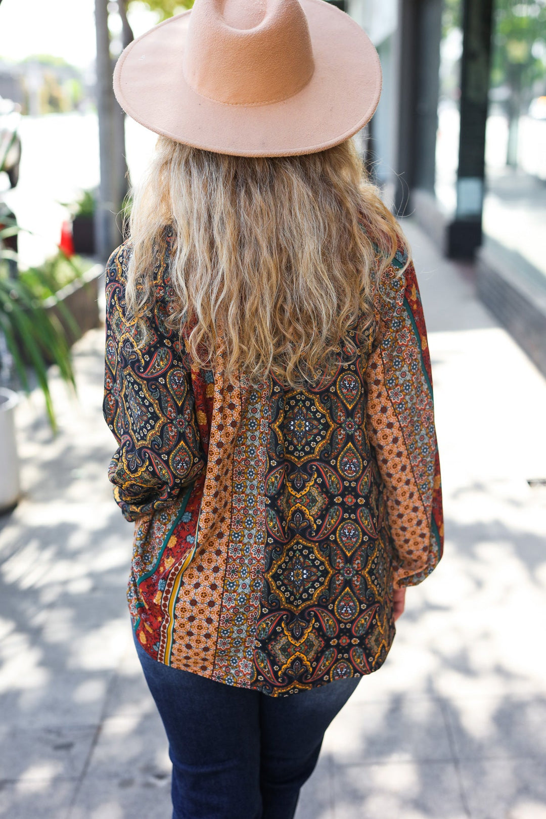 Boho Vibes - Paisley Raglan Blouse - Joy & Country