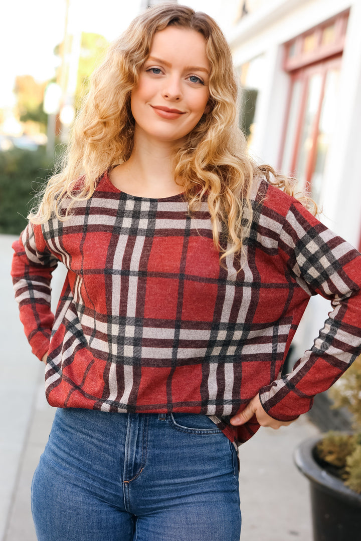 [FINAL SALE] Good Times - Red Plaid Top