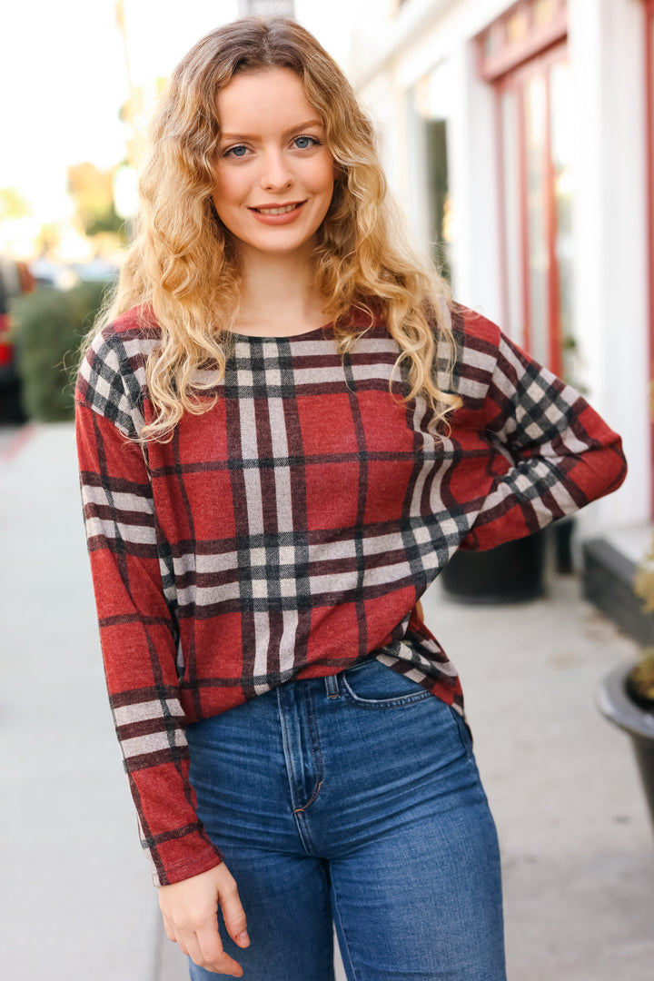 [FINAL SALE] Good Times - Red Plaid Top