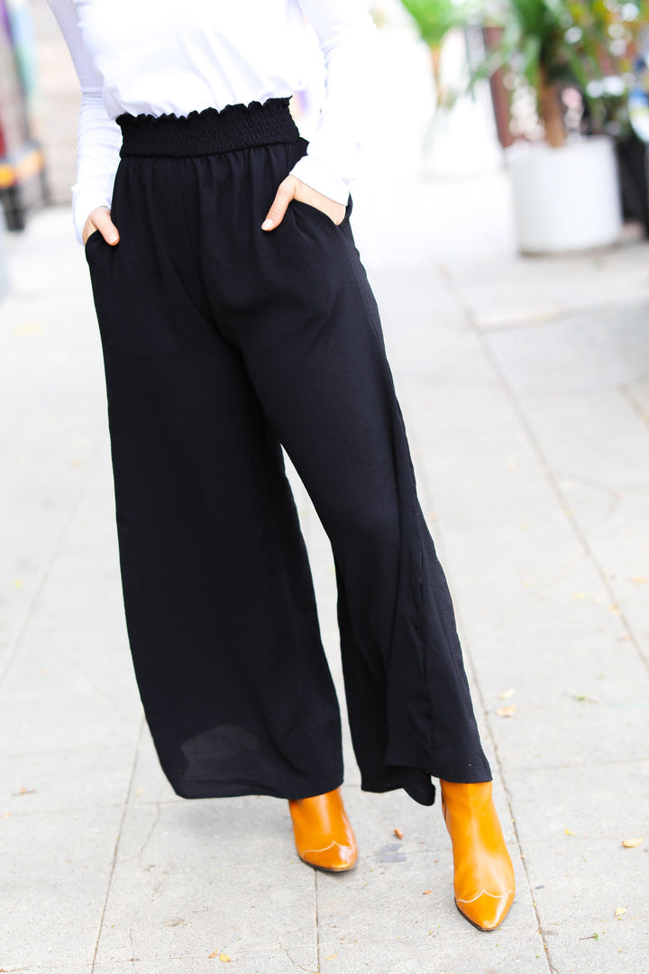 Out And About - Palazzo Pants - Black