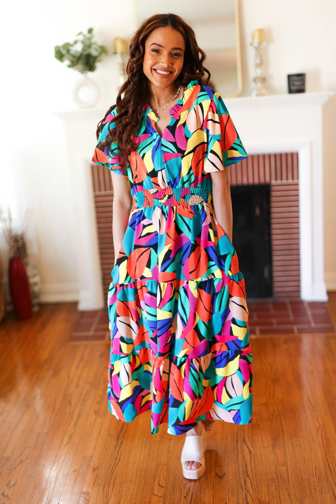 Set The Stage - Tropical-Print Dress