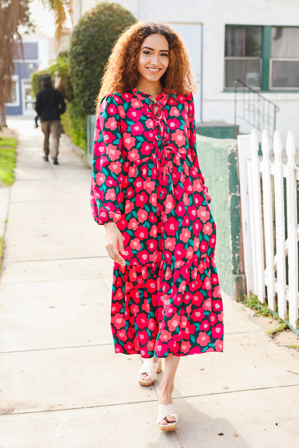 Speak Joy - Bow-Tie Babydoll Maxi Dress - Joy & Country