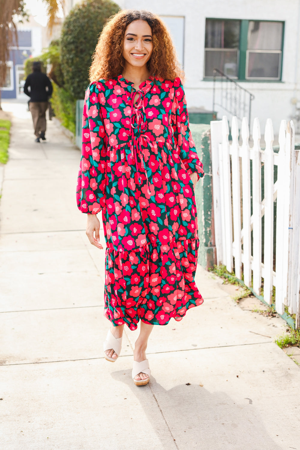 Speak Joy - Bow-Tie Babydoll Maxi Dress - Joy & Country