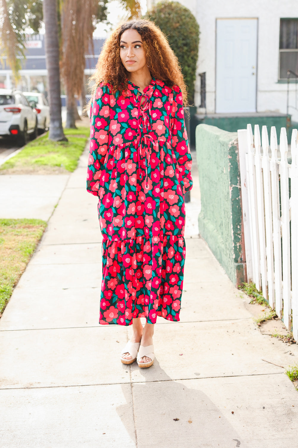 Speak Joy - Bow-Tie Babydoll Maxi Dress - Joy & Country