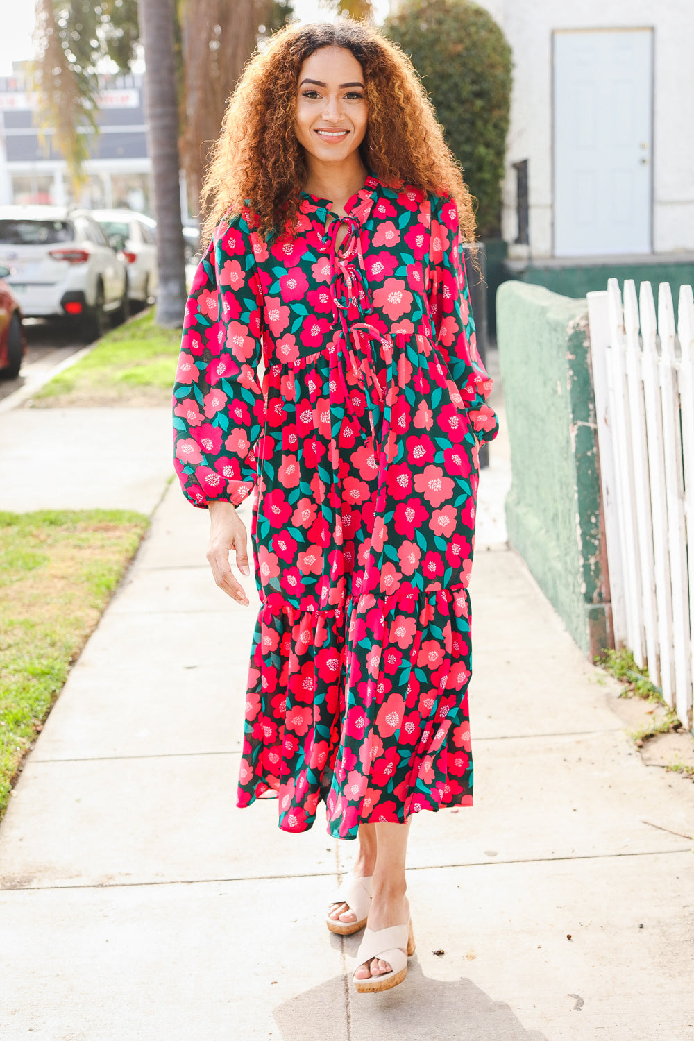 Speak Joy - Bow-Tie Babydoll Maxi Dress - Joy & Country