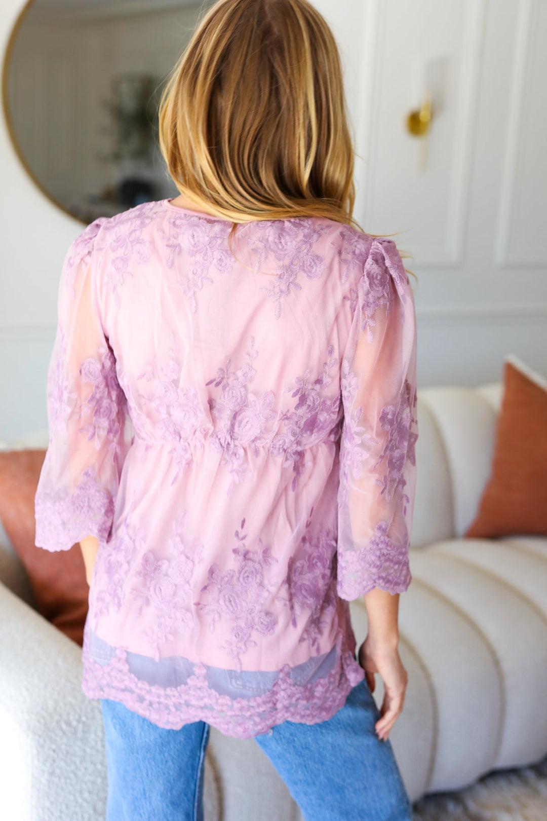 Keep You Close - Lace Embroidered Top