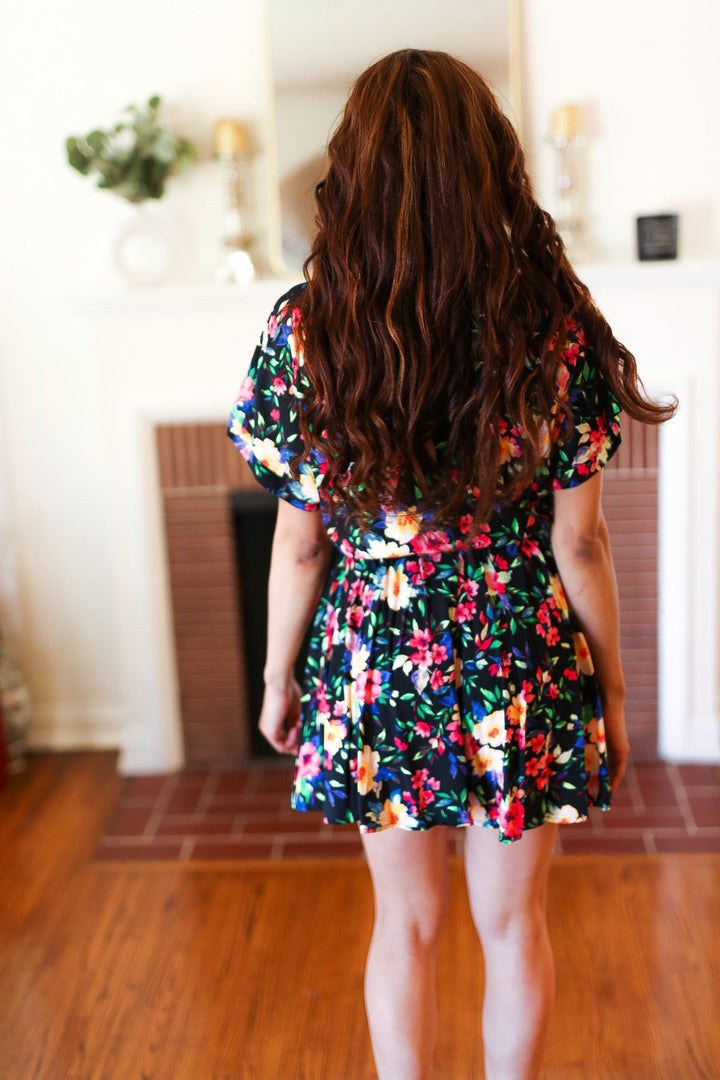 Romantic Florals Pocketed Romper