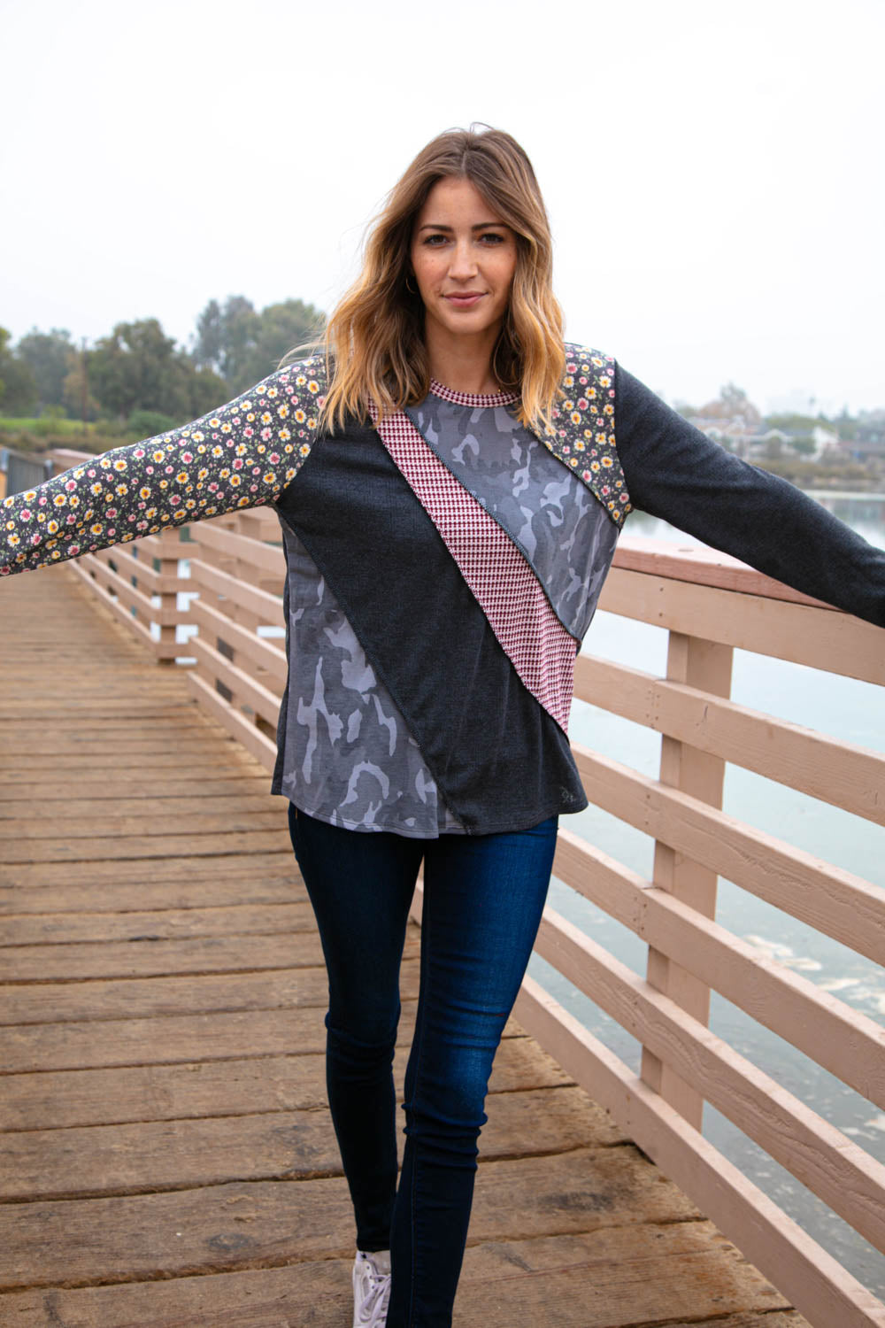 Mix and Mingle Multi-Patterned Top