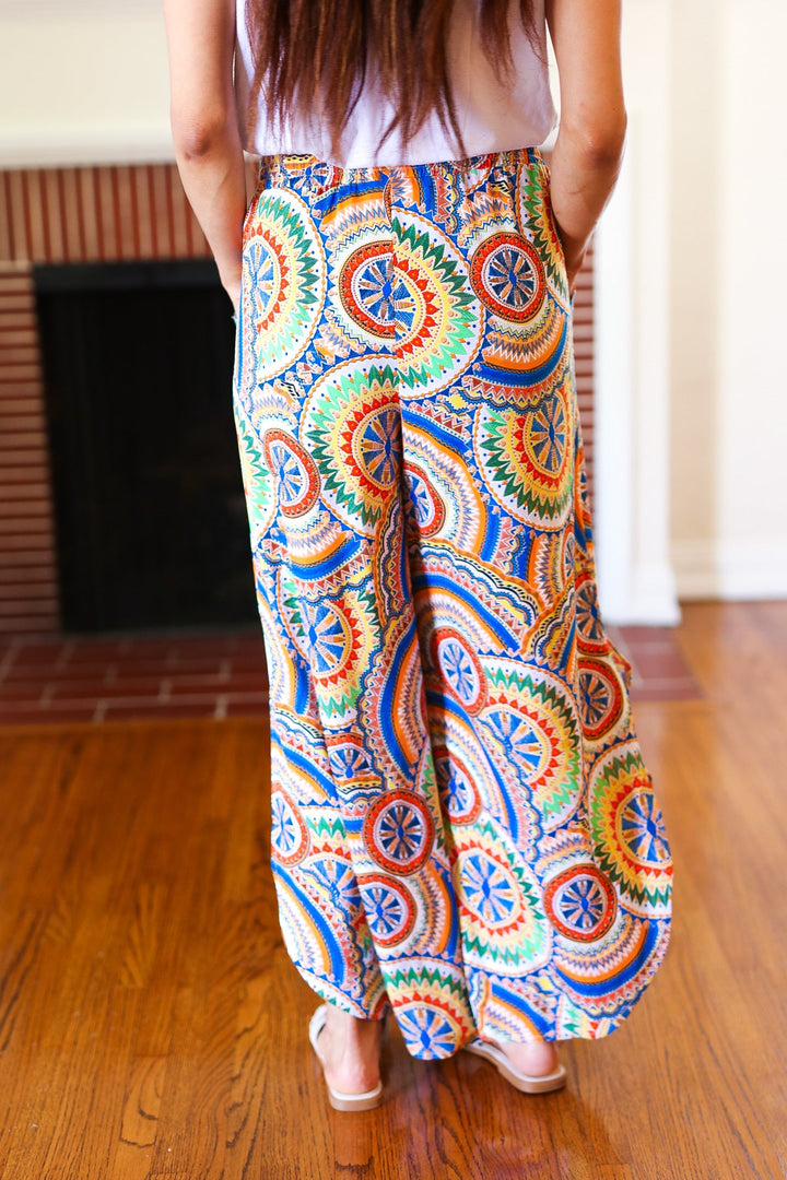 Multicolor Side-Slit Palazzo Pants - Joy & Country