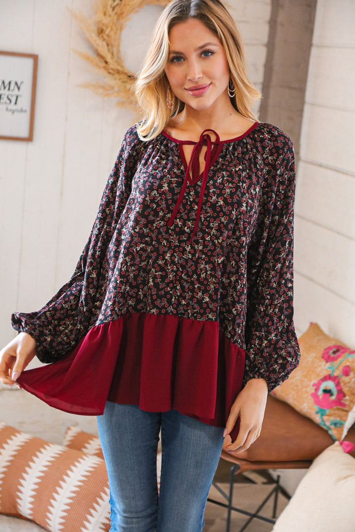 Romantic Night Out - Ruffle Hem Top   Shirts & Tops Joy & Country