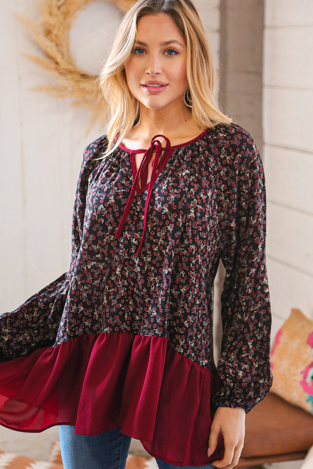 Romantic Night Out - Ruffle Hem Top   Shirts & Tops Joy & Country