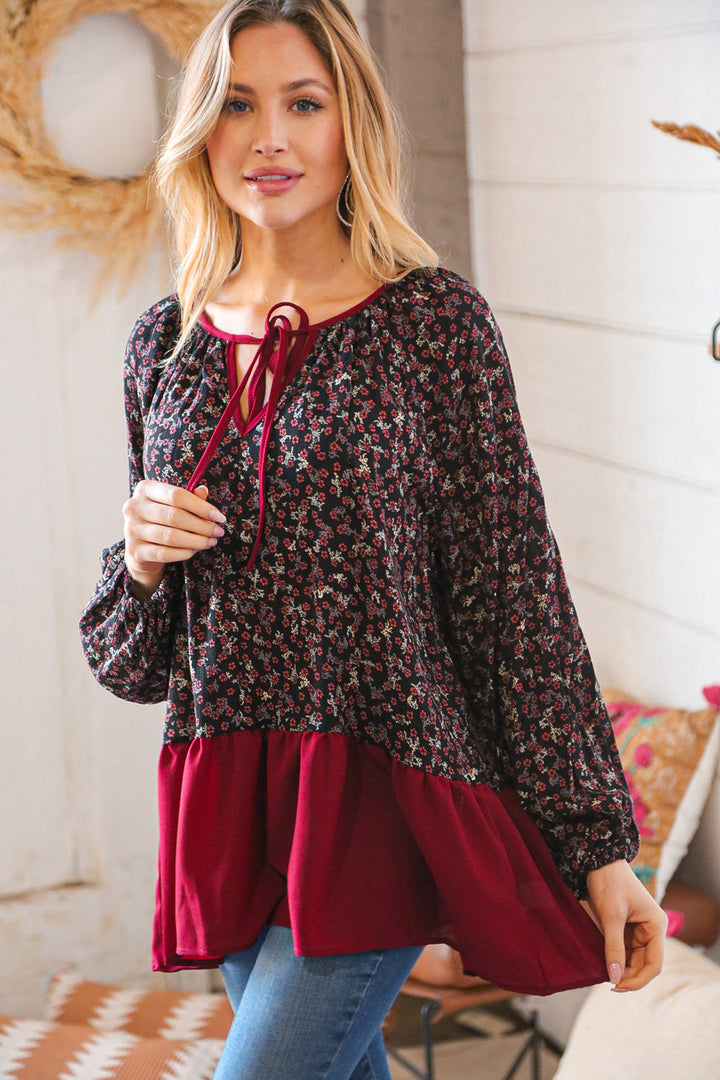 Romantic Night Out - Ruffle Hem Top   Shirts & Tops Joy & Country