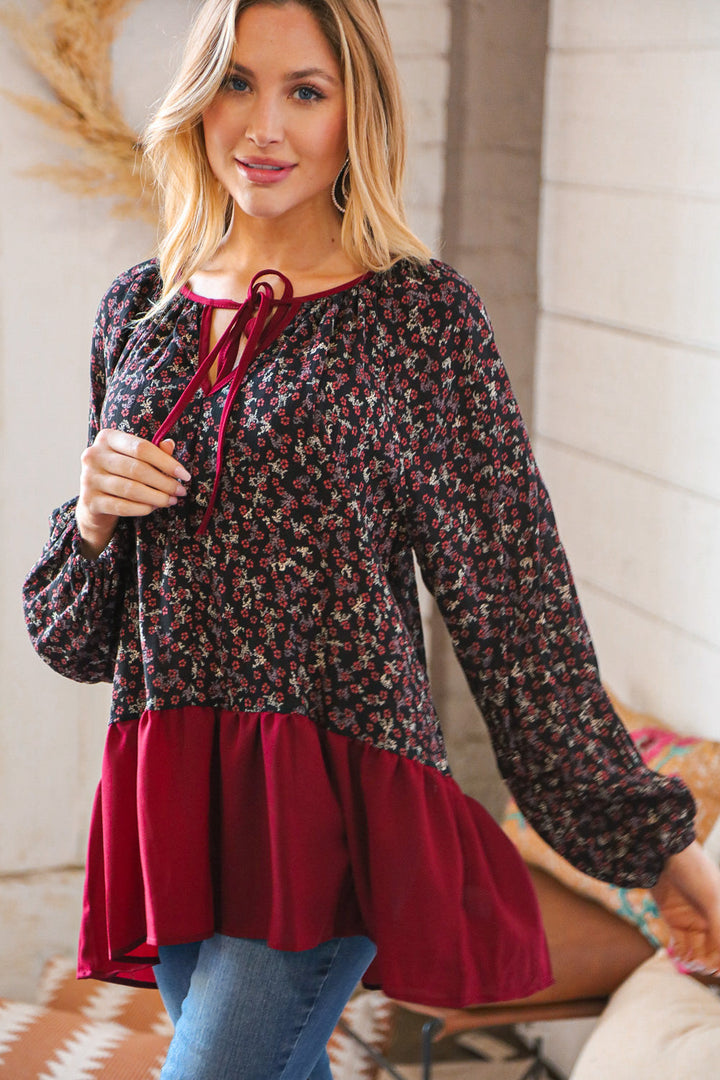 Romantic Night Out - Ruffle Hem Top   Shirts & Tops Joy & Country