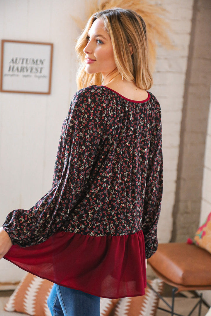Romantic Night Out - Ruffle Hem Top   Shirts & Tops Joy & Country