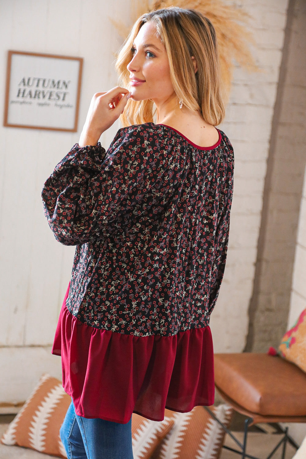 Romantic Night Out - Ruffle Hem Top   Shirts & Tops Joy & Country