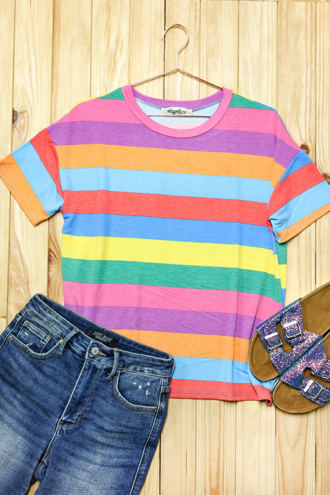 Step Into Spring - Stripe Terry Top