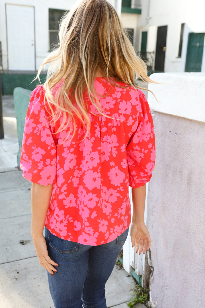 Stand Out Floral Blouse   Shirts & Tops Joy & Country
