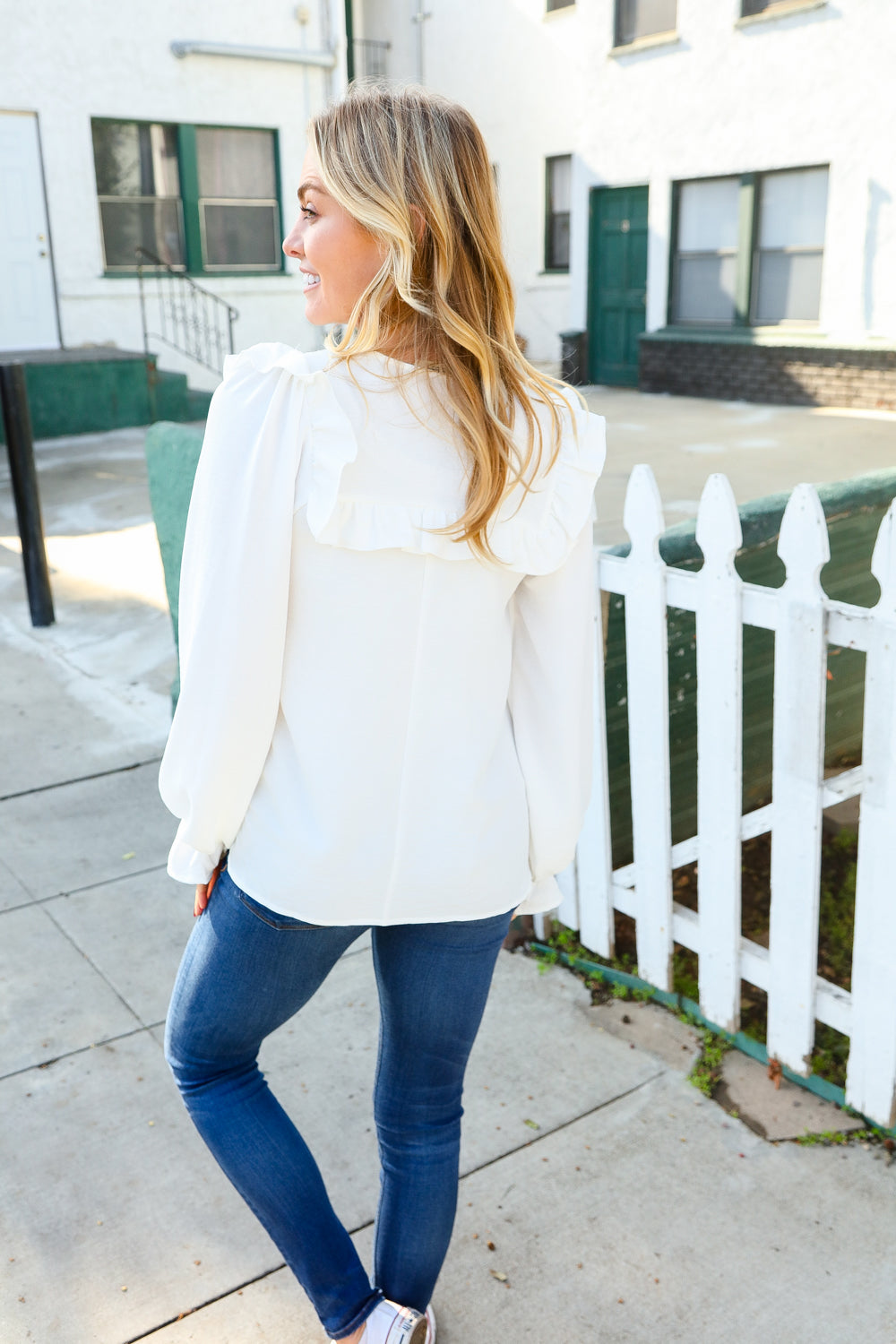 Center Stage Ruffle Blouse - Joy & Country
