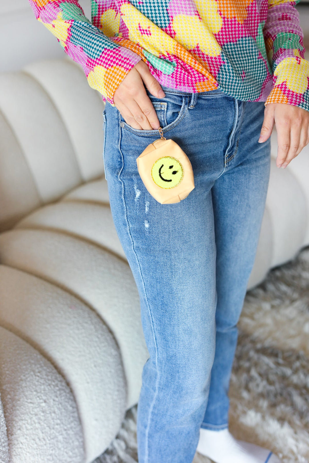 Happy Days - Smiley Face Coin Purse Keychain
