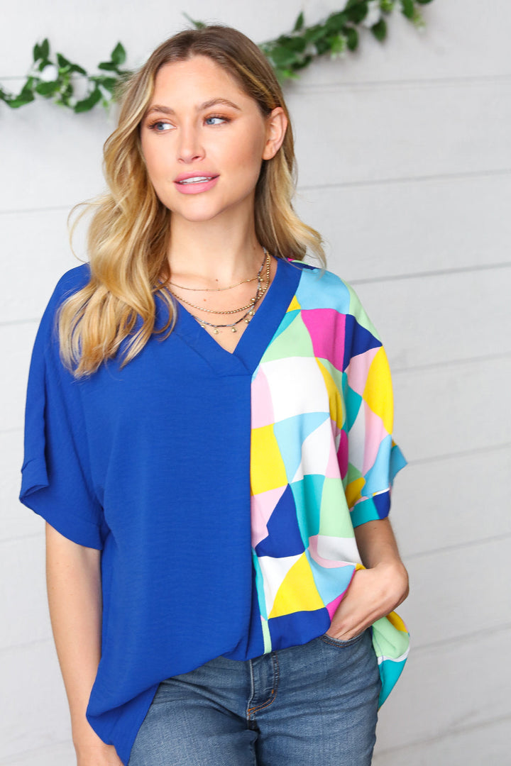 Royally Yours Color-Block Dolman Top
