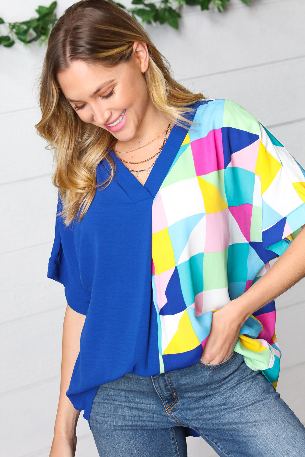 Royally Yours Color-Block Dolman Top
