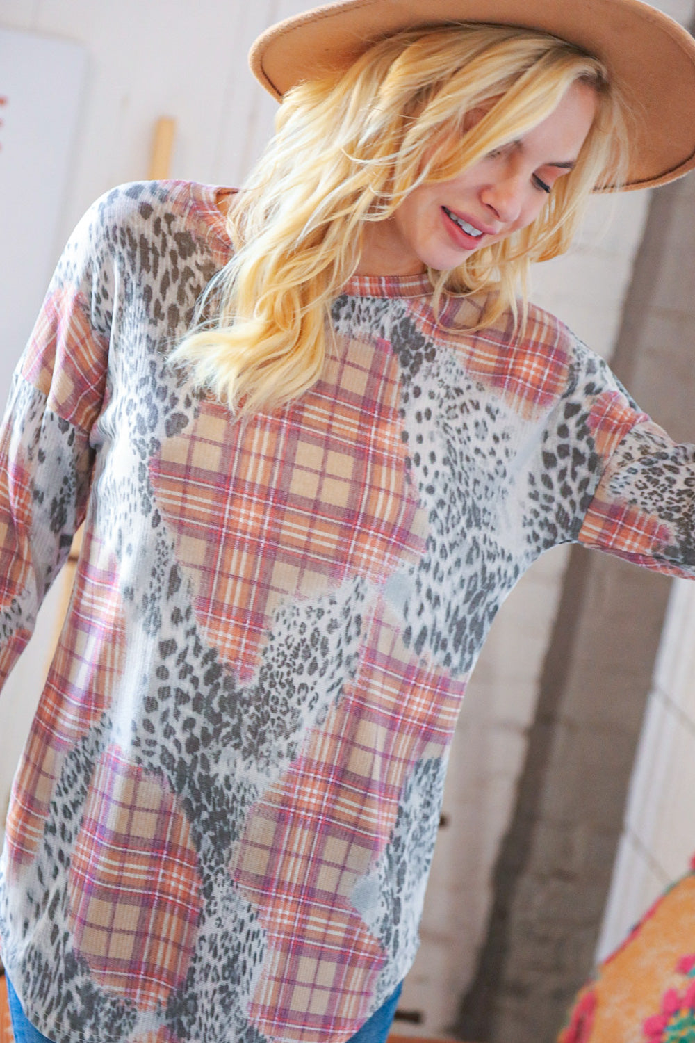 Perky Plaid Pullover   Shirts & Tops Joy & Country