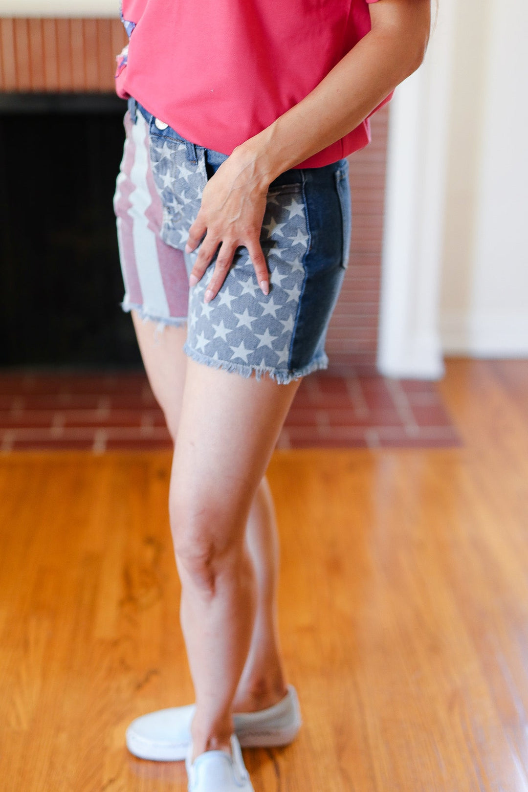 American Flag High-Rise Shorts - Joy & Country