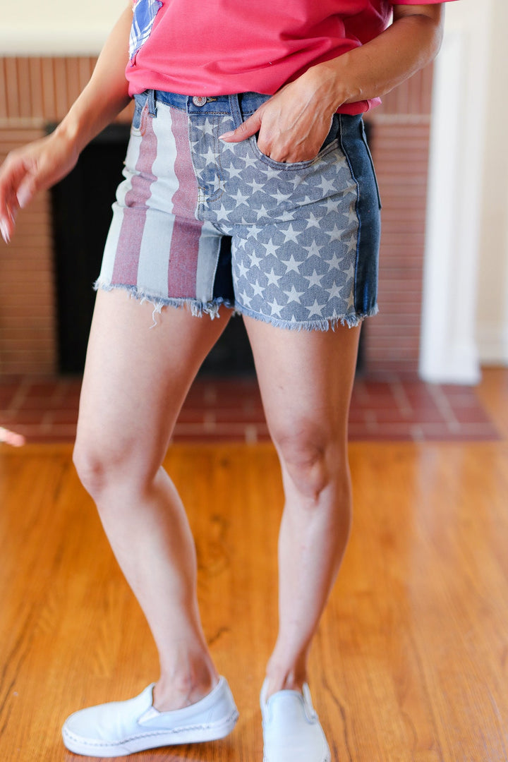 American Flag High-Rise Shorts - Joy & Country