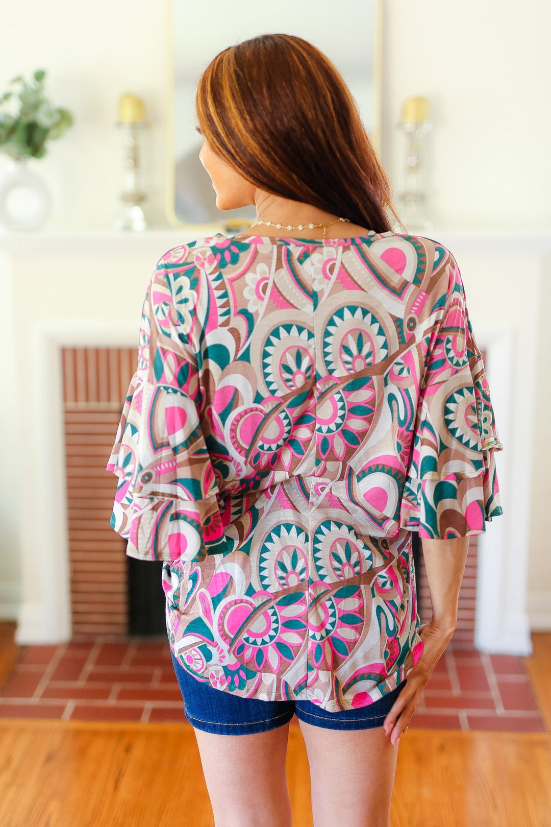 Pop Of Color - Teal Paisley Top - Joy & Country