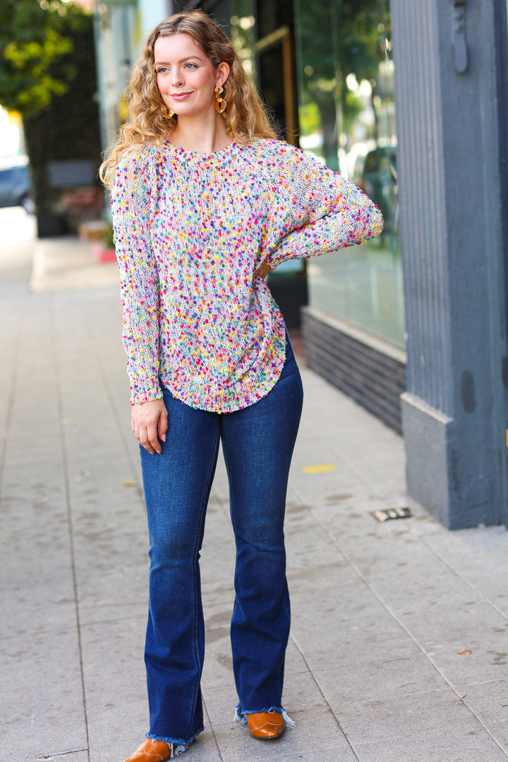 Whimsical Days - Popcorn Pullover Sweater