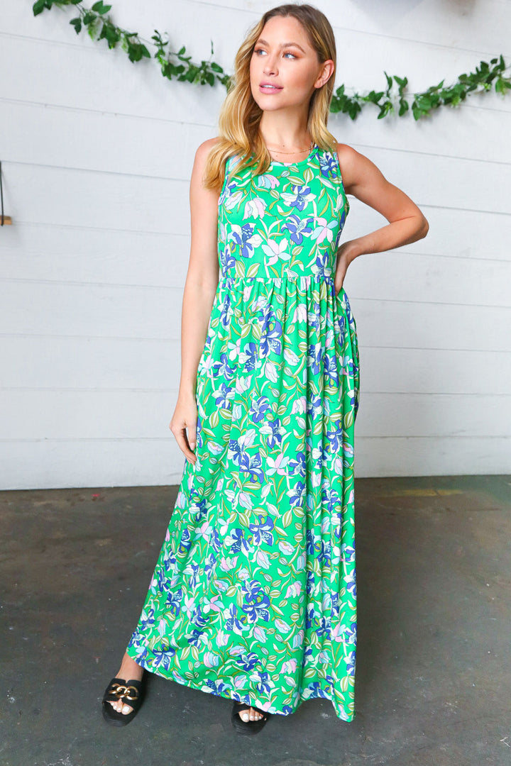 Summer Wind Floral Maxi Dress