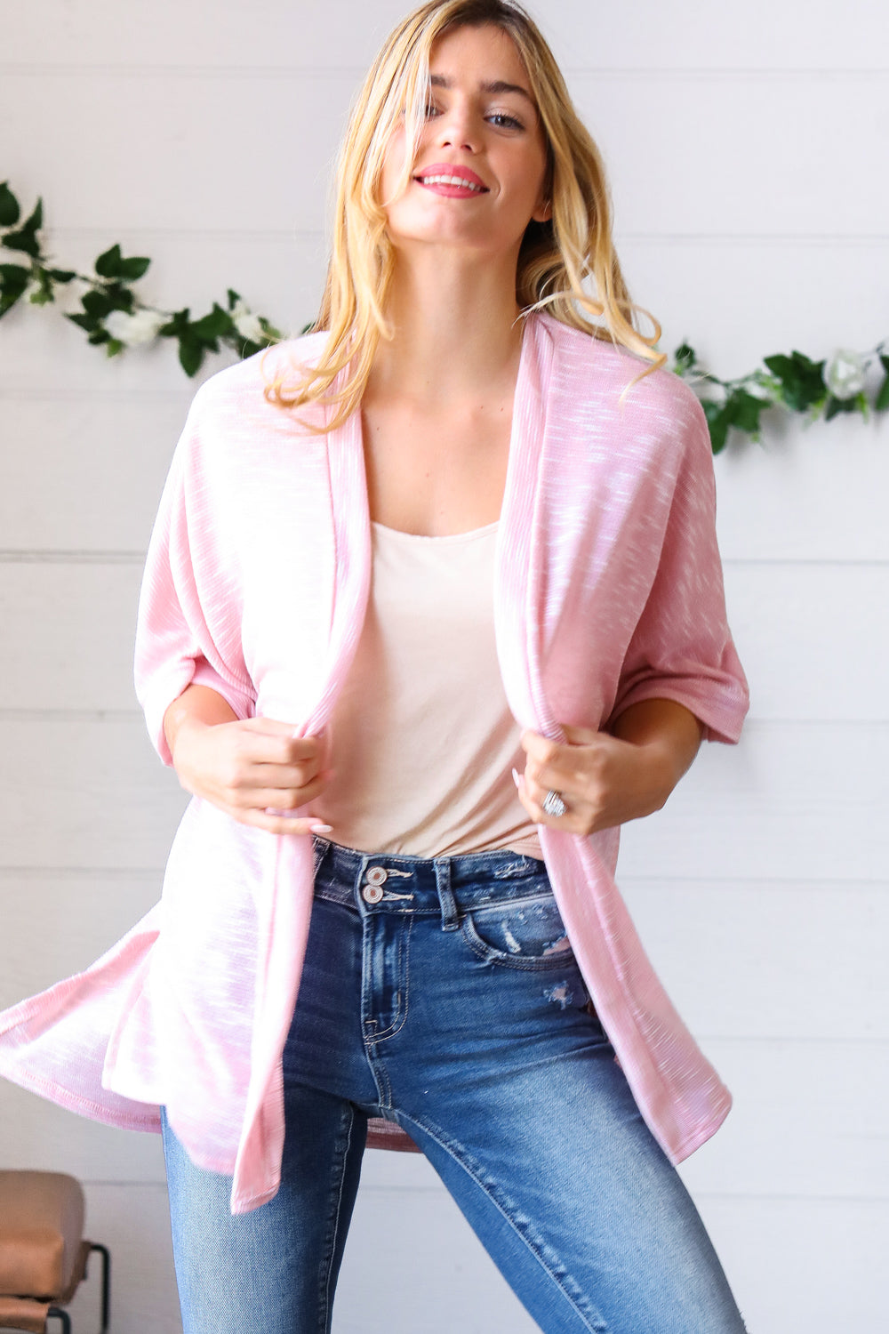 Day of Beauty - Blush Two-Tone Cardigan