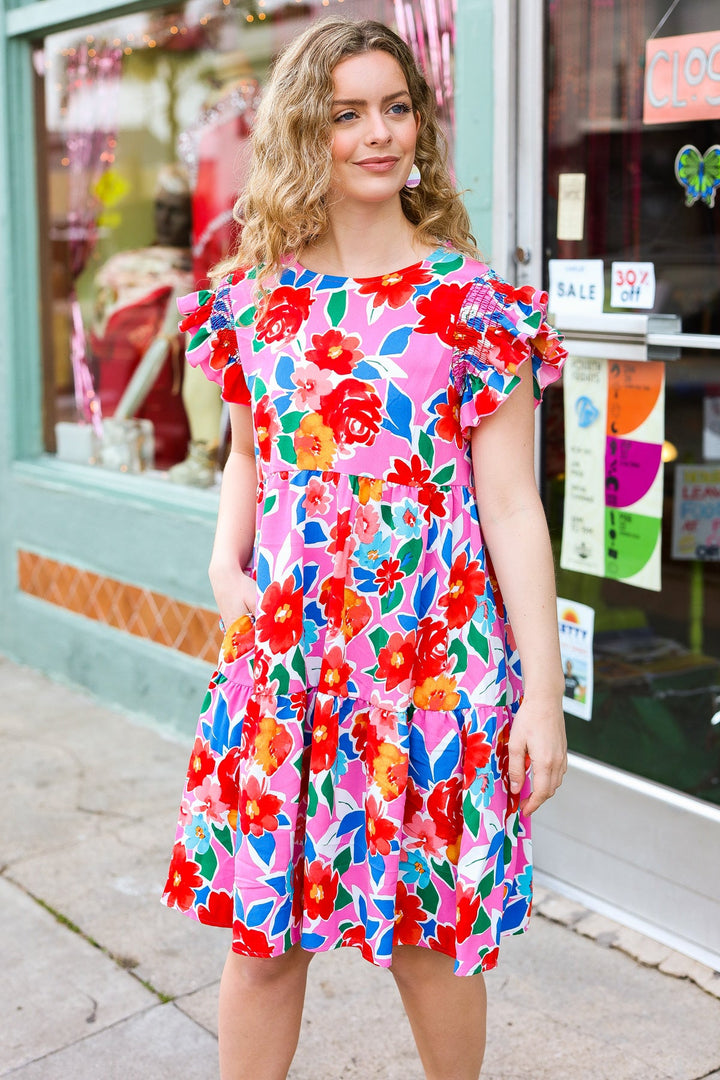 Bring It On - Floral Tiered Dress