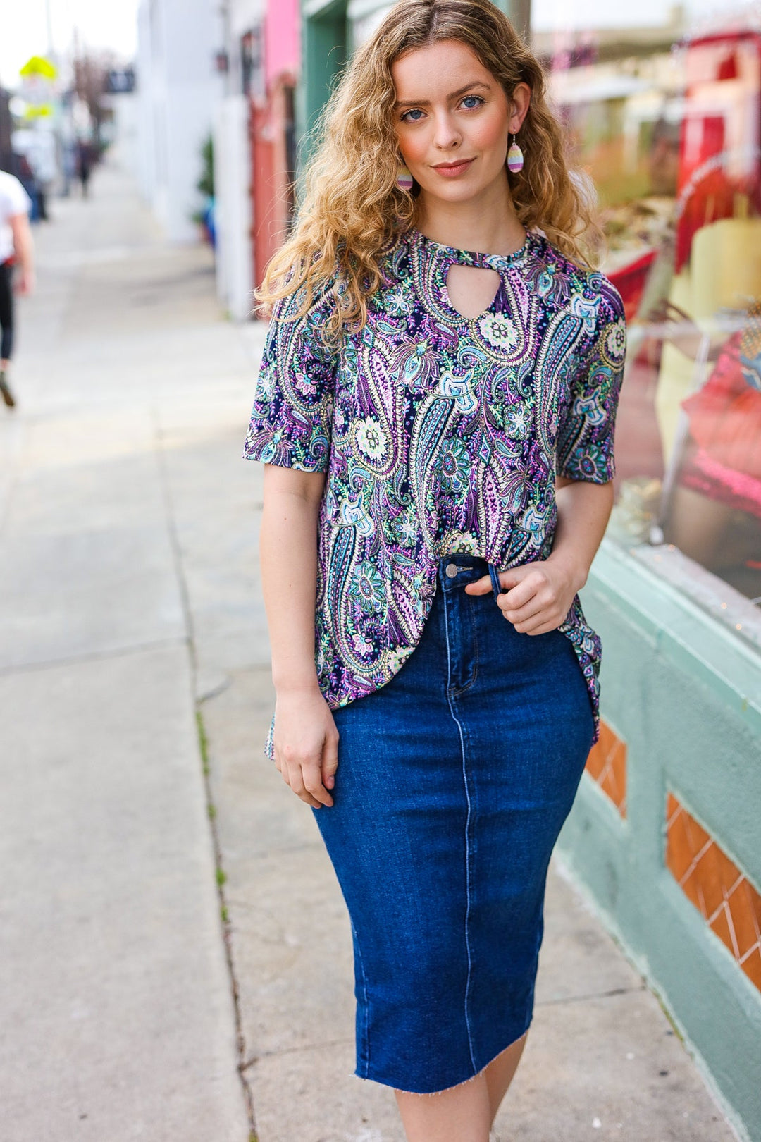 All My Days Floral Paisley Tunic Top