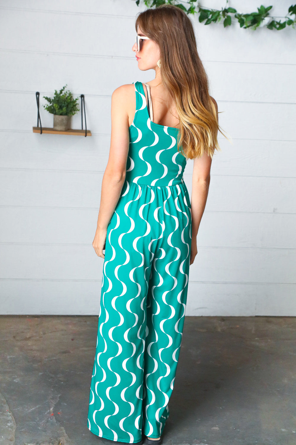 Waves of Summer Jumpsuit - Kelly Green