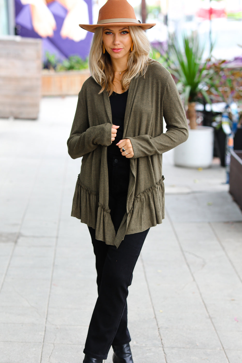 Love The Day - Olive Two-Tone Cardigan