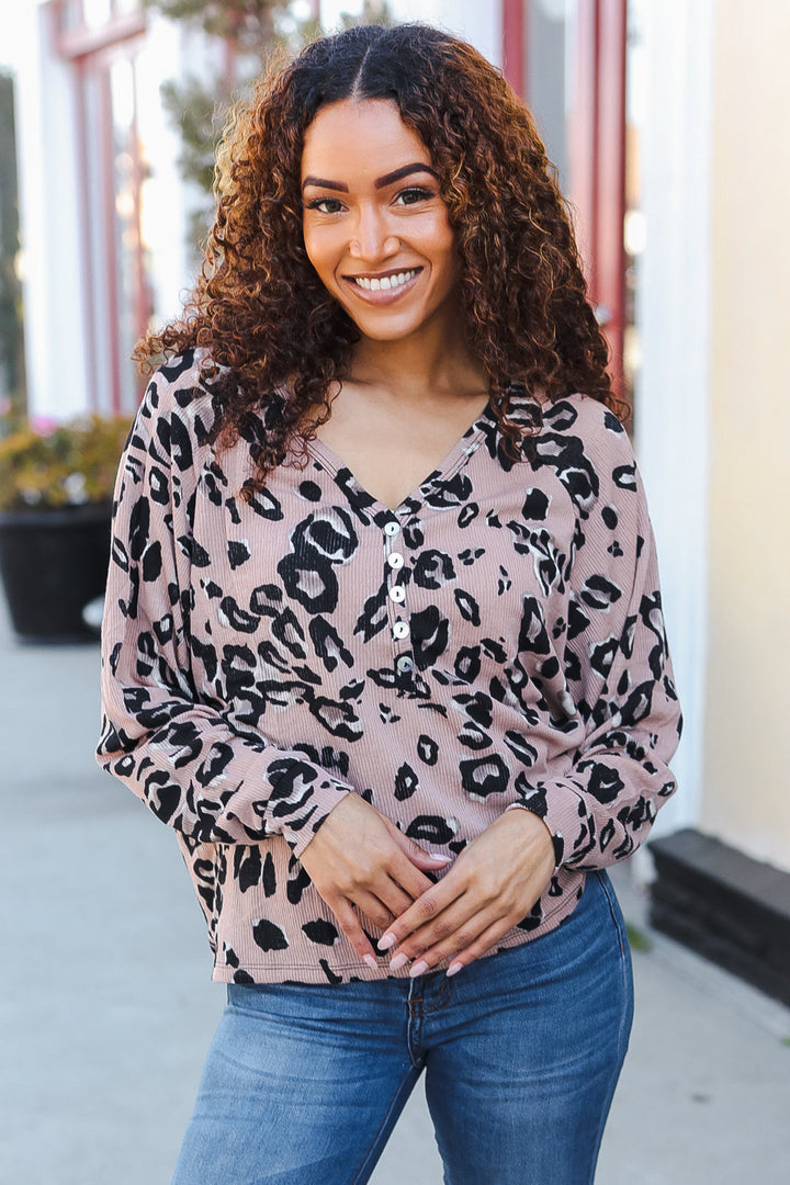 Bold Beauty - Animal-Print Dolman Pullover - Joy & Country