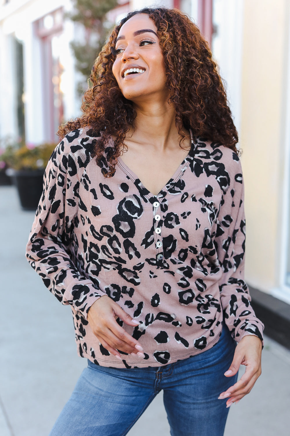 Bold Beauty - Animal-Print Dolman Pullover - Joy & Country