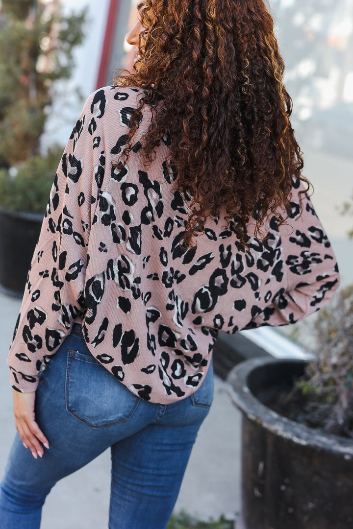 Bold Beauty - Animal-Print Dolman Pullover - Joy & Country